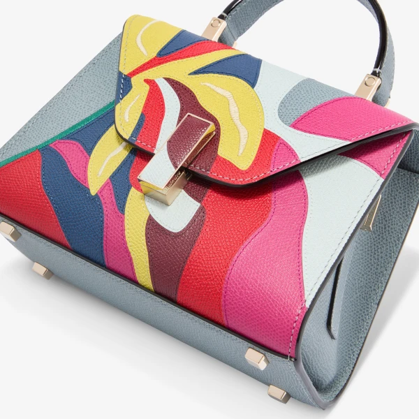 Valextra Iside Lily Crossbody Micro Bag in Niagara and Colour Mix | Shoulder & Crossbody Bags | Coveti