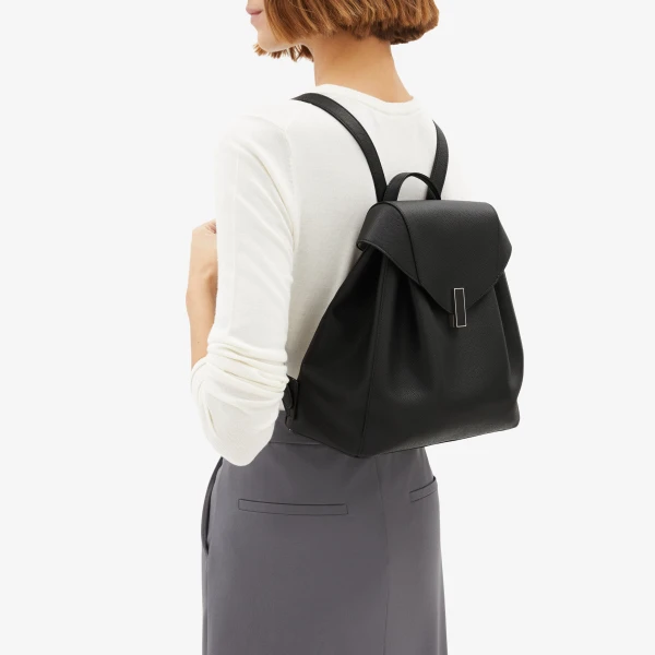 Valextra Iside Medium Backpack in Black | Backpacks | Coveti