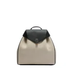 Valextra Iside Textured Canvas Backpack Medium in Grey and Black | Backpacks | Coveti