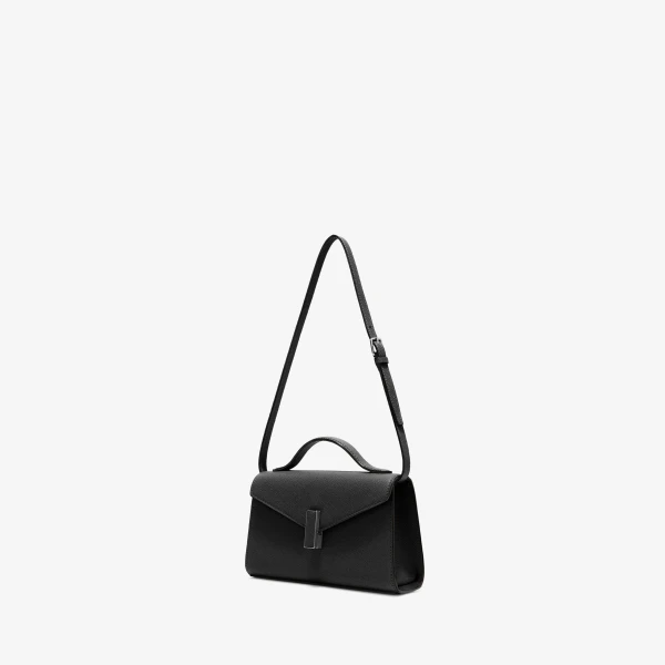 Valextra Iside Tin Top Handle Bag in Black | Totes & Top-Handle Bags | Coveti