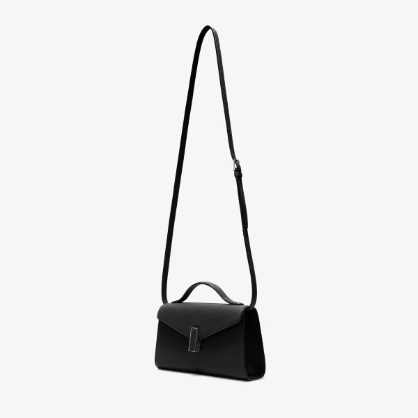 Valextra Iside Tin Top Handle Bag in Black | Totes & Top-Handle Bags | Coveti