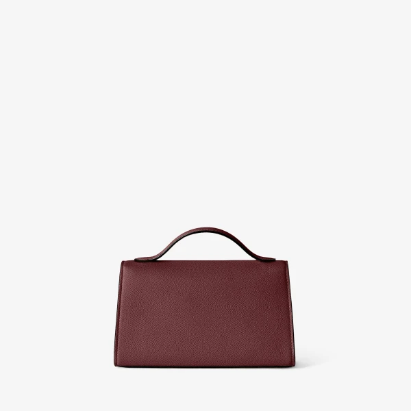 Valextra Iside Tin Top Handle Bag in Claret Red | Totes & Top-Handle Bags | Coveti