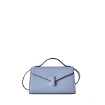 Valextra Iside Tin Top Handle Bag in Hydrangea Blue | Totes & Top-Handle Bags | Coveti