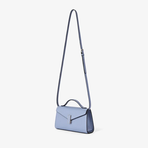 Valextra Iside Tin Top Handle Bag in Hydrangea Blue | Totes & Top-Handle Bags | Coveti