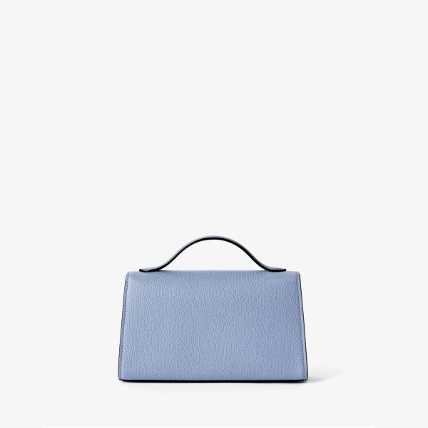 Valextra Iside Tin Top Handle Bag in Hydrangea Blue | Totes & Top-Handle Bags | Coveti