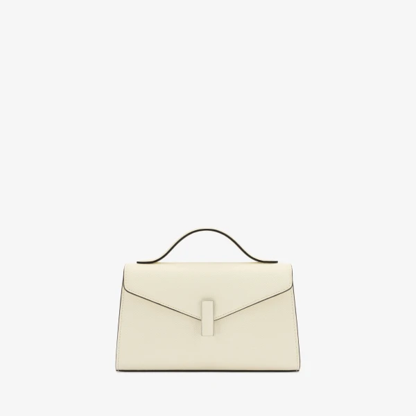 Valextra Iside Tin Top Handle Bag in Pergamena White | Totes & Top-Handle Bags | Coveti