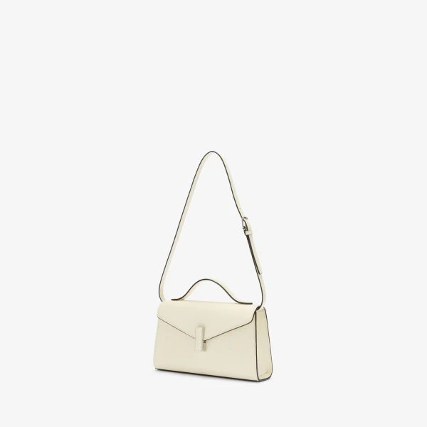 Valextra Iside Tin Top Handle Bag in Pergamena White | Totes & Top-Handle Bags | Coveti