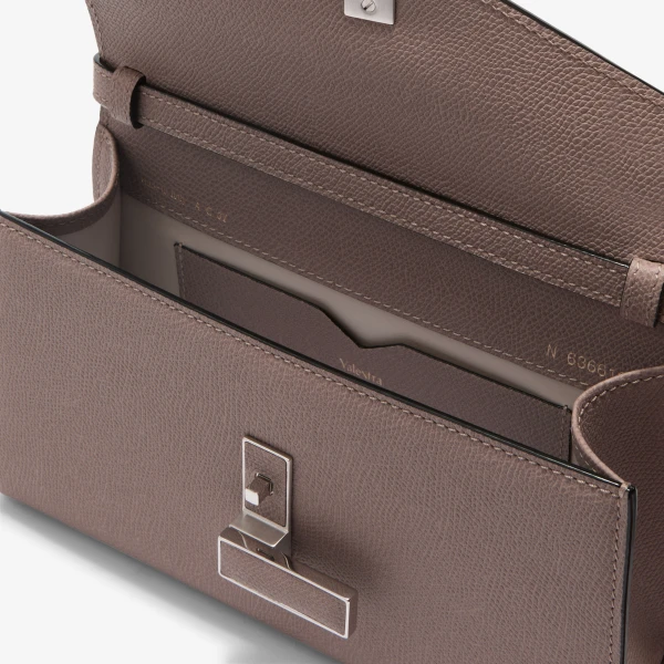 Valextra Iside Tin Top Handle Bag in Sahara Brown | Totes & Top-Handle Bags | Coveti