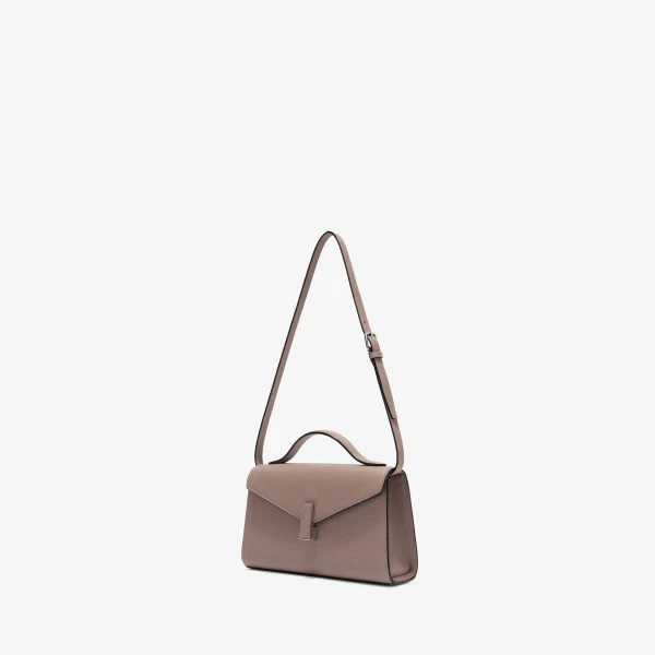 Valextra Iside Tin Top Handle Bag in Sahara Brown | Totes & Top-Handle Bags | Coveti