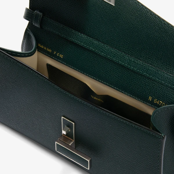 Valextra Iside Tin Top Handle Bag in Valextra Green | Totes & Top-Handle Bags | Coveti