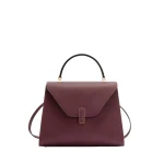 Valextra Iside Top Handle Medium Bag in Claret Red | Totes & Top-Handle Bags | Coveti