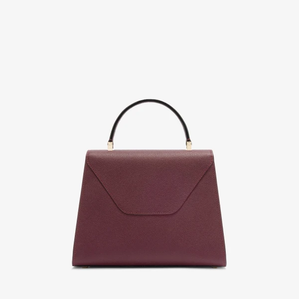 Valextra Iside Top Handle Medium Bag in Claret Red | Totes & Top-Handle Bags | Coveti