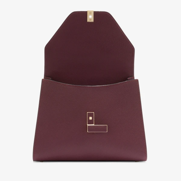 Valextra Iside Top Handle Medium Bag in Claret Red | Totes & Top-Handle Bags | Coveti