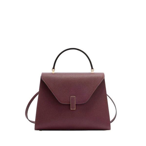 Iside Top Handle Medium Bag in Claret Red