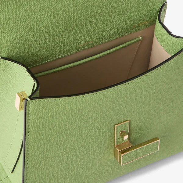 Valextra Iside Top Handle Mini Bag in Aloe Green | Mini Bags | Coveti