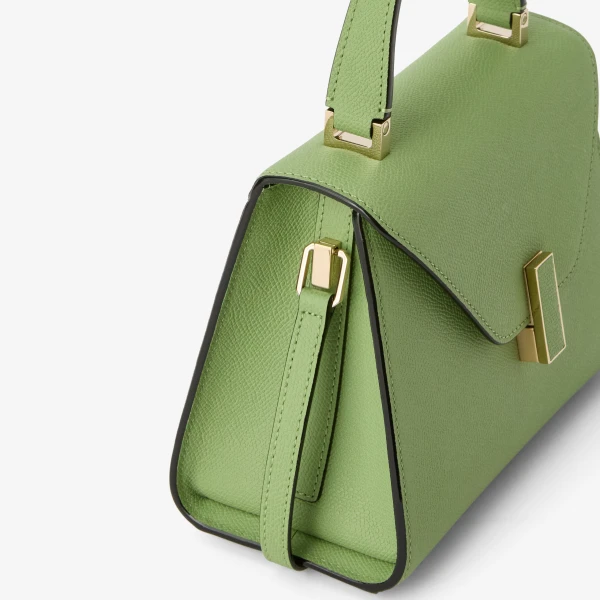 Valextra Iside Top Handle Mini Bag in Aloe Green | Mini Bags | Coveti