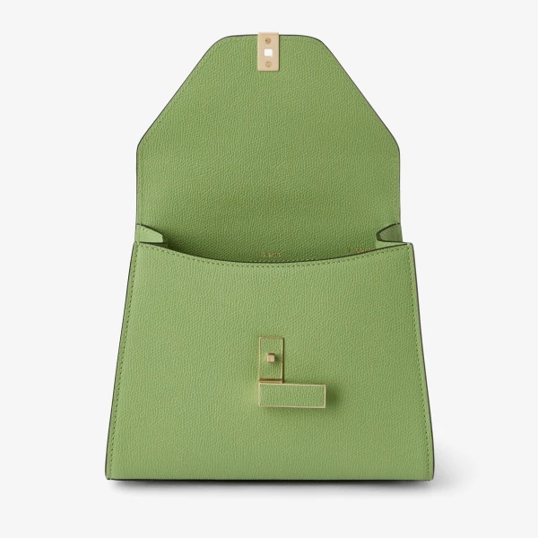 Valextra Iside Top Handle Mini Bag in Aloe Green | Mini Bags | Coveti