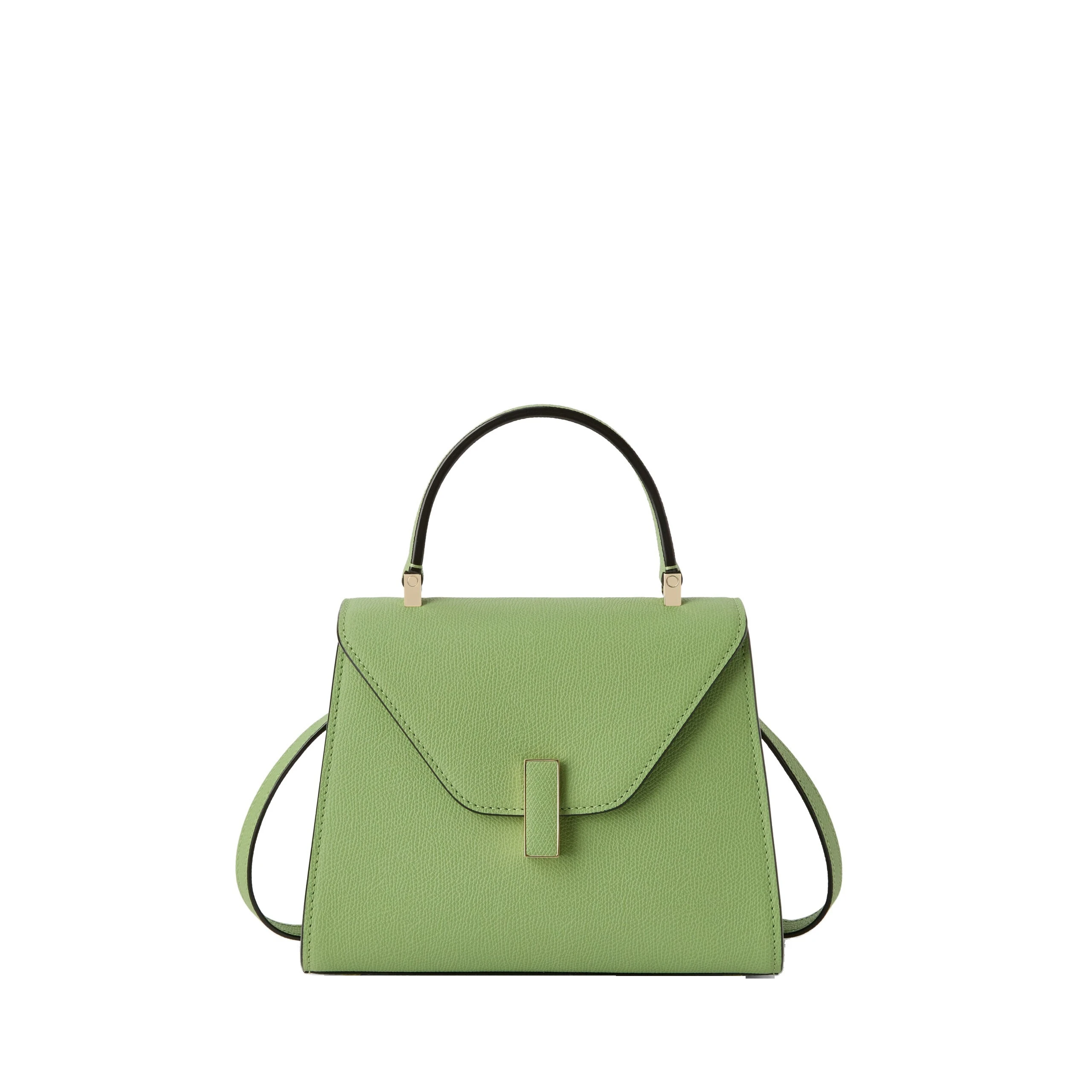 Valextra Iside Top Handle Mini Bag in Aloe Green Valextra Iside Top Handle Mini Bag in Aloe Green | Mini Bags | Coveti