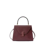 Valextra Iside Top Handle Mini Bag in Claret Red | Mini Bags | Coveti