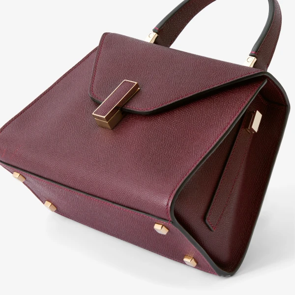 Valextra Iside Top Handle Mini Bag in Claret Red | Mini Bags | Coveti