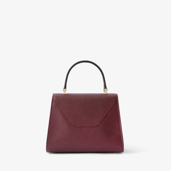 Valextra Iside Top Handle Mini Bag in Claret Red | Mini Bags | Coveti