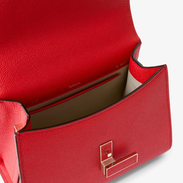 Valextra Iside Top Handle Mini Bag in Crimson Red | Mini Bags | Coveti