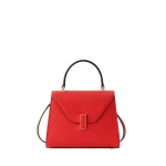 Valextra Iside Top Handle Mini Bag in Crimson Red | Mini Bags | Coveti