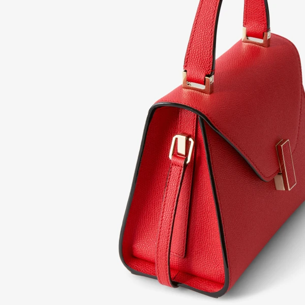 Valextra Iside Top Handle Mini Bag in Crimson Red | Mini Bags | Coveti