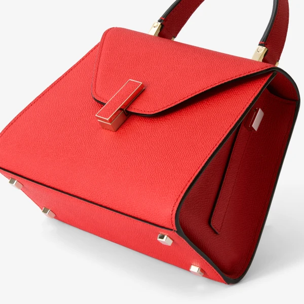Valextra Iside Top Handle Mini Bag in Crimson Red | Mini Bags | Coveti