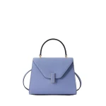 Valextra Iside Top Handle Mini Bag in Hydrangea Blue | Mini Bags | Coveti