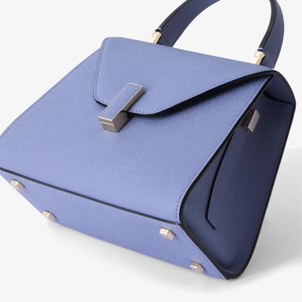 Valextra Iside Top Handle Mini Bag in Hydrangea Blue | Mini Bags | Coveti