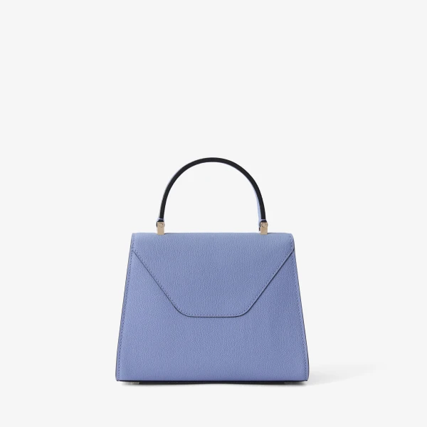 Valextra Iside Top Handle Mini Bag in Hydrangea Blue | Mini Bags | Coveti