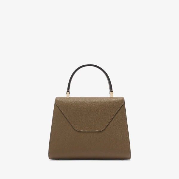 Valextra Iside Top Handle Mini Bag in Khaki | Mini Bags | Coveti