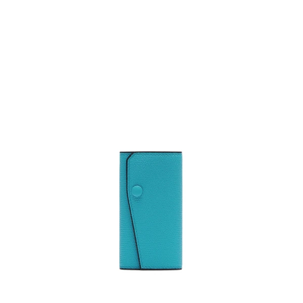 Valextra Key Holder 6 Hooks in Aquamarine Blue | Keys Holder | Coveti