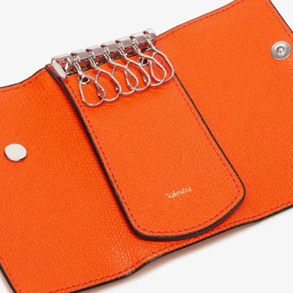 Valextra Key Holder 6 Hooks in Lobster Red | Keys Holder | Coveti