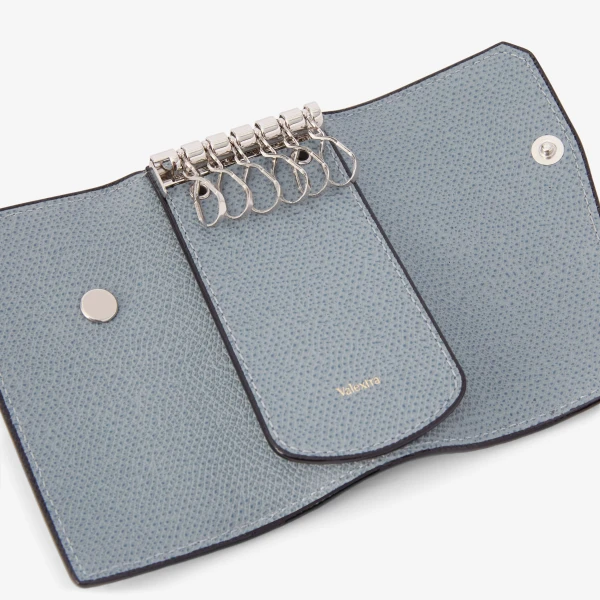 Valextra Key Holder 6 Hooks in Niagara Blue | Keys Holder | Coveti