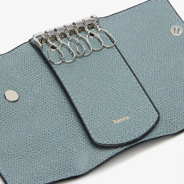 Valextra Key Holder 6 Hooks in Smokey Blue | Keys Holder | Coveti