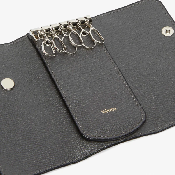 Valextra Key Holder 6 Hooks in Smokey Grey | Keys Holder | Coveti