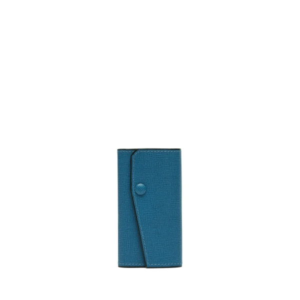 Key Holder 6 Hooks with Button in Cobalt Blue
