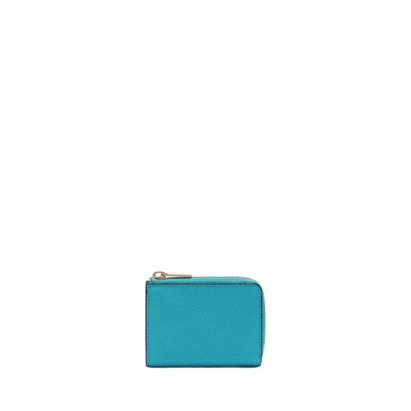 Valextra Key Holder Zip Around in Aquamarine Blue | Keys Holder | Coveti