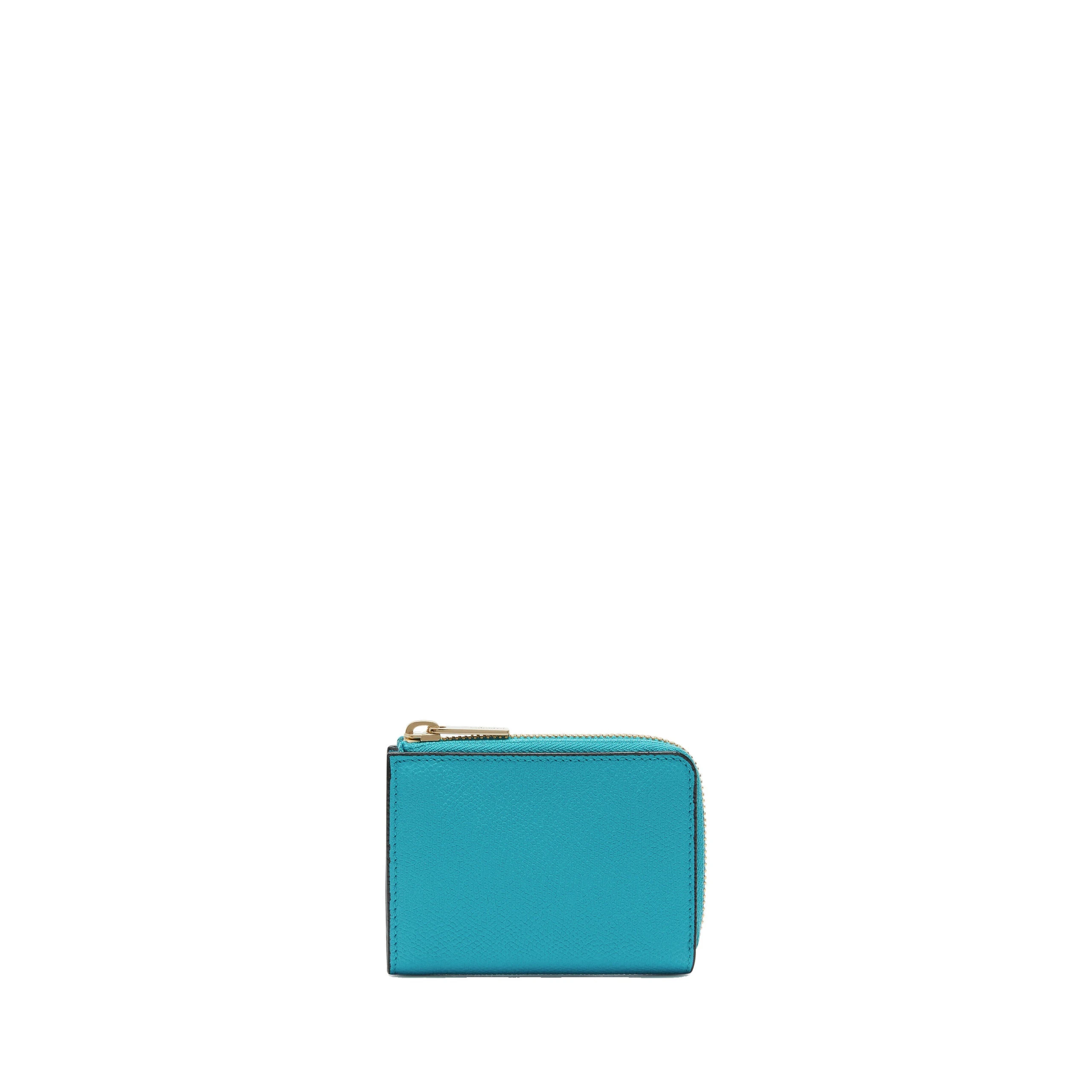 Valextra Key Holder Zip Around in Aquamarine Blue Valextra Key Holder Zip Around in Aquamarine Blue | Keys Holder | Coveti