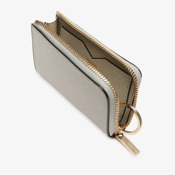 Valextra Key Holder Zip Around in Ash Grey | Keys Holder | Coveti
