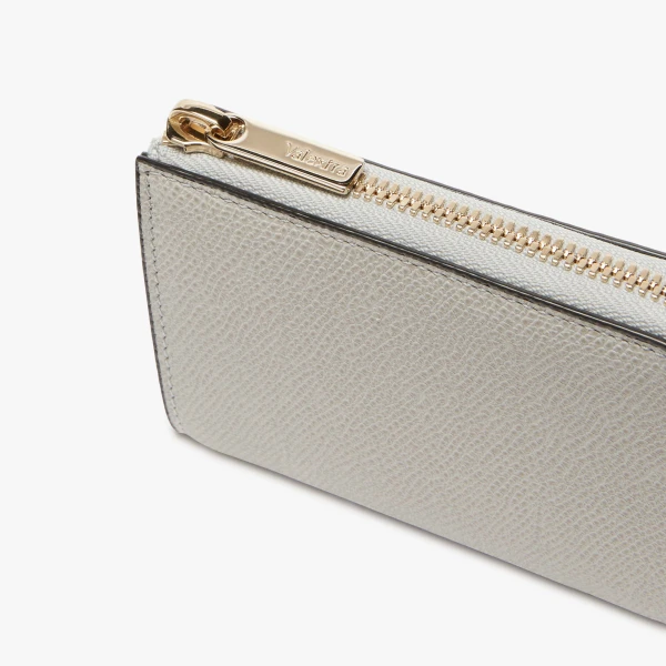 Valextra Key Holder Zip Around in Ash Grey | Keys Holder | Coveti