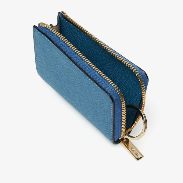 Valextra Key Holder Zip Around in Cobalt Blue | Keys Holder | Coveti