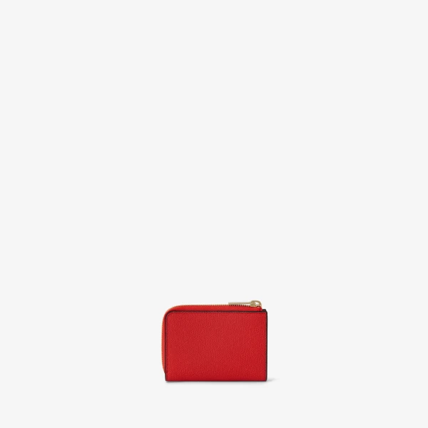 Valextra Key Holder Zip Around in Crimson Red | Keys Holder | Coveti