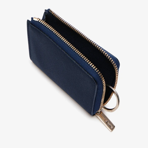 Valextra Key Holder Zip Around in Dark Blue | Keys Holder | Coveti