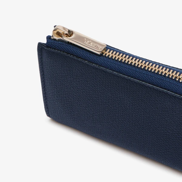 Valextra Key Holder Zip Around in Dark Blue | Keys Holder | Coveti
