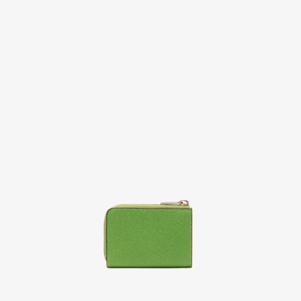 Valextra Key Holder Zip Around in Grass Green | Keys Holder | Coveti