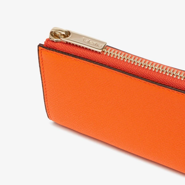 Valextra Key Holder Zip Around in Lobster Red | Keys Holder | Coveti