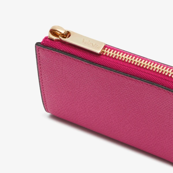 Valextra Key Holder Zip Around in Magenta Red | Keys Holder | Coveti